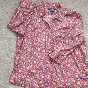Floral 3/4 sleeve shirt